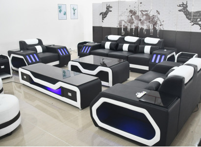 Sofa set Set 3+2+1 Seater Coffee table Suite Design Modern 4-piece Modern