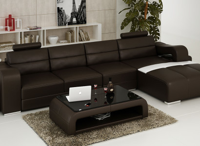 Leather sofa Couch Living landscape Corner sofa Corner Suite Design Modern Sofa F3008C