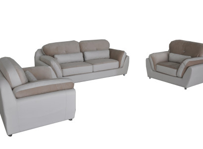 Leather Textile Sofa Upholstery Seat Set Suite Design Sofa set 3+1+1 Armchair