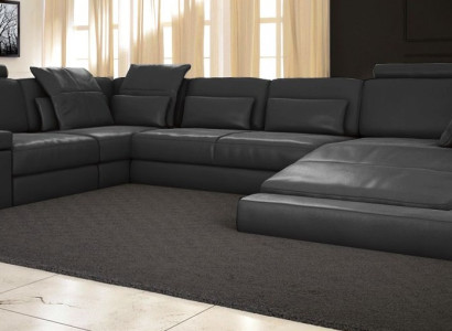 Corner sofa U-shape Couch Design Upholstery Textile new Living landscape Bed function Fabric