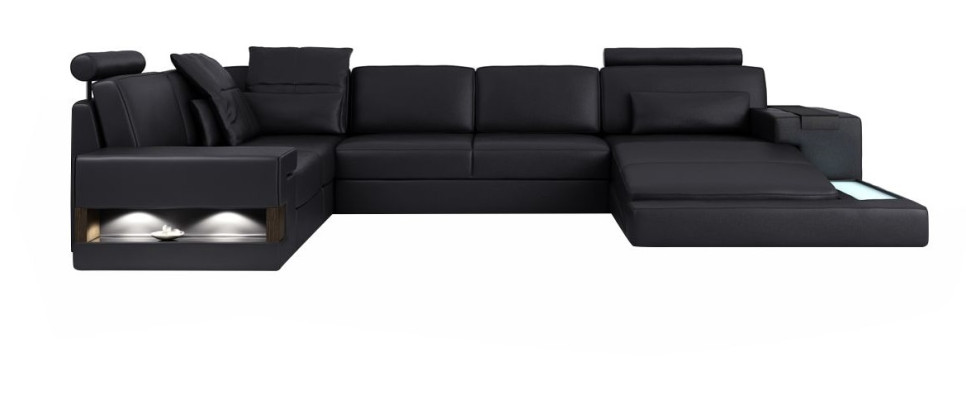Corner sofa U-shape Couch Design Upholstery Textile new Living landscape Bed function Fabric