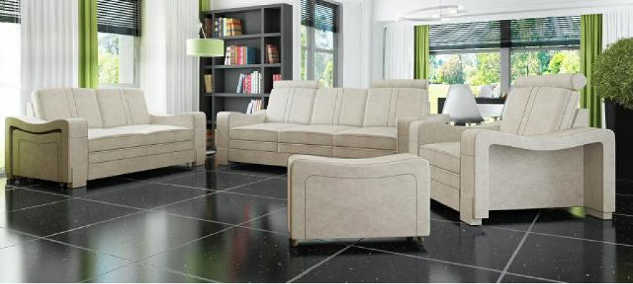 Sofa set Textile Upholstery Sofa with USB Suite Fabric sofa 3+2+1 Living landscape
