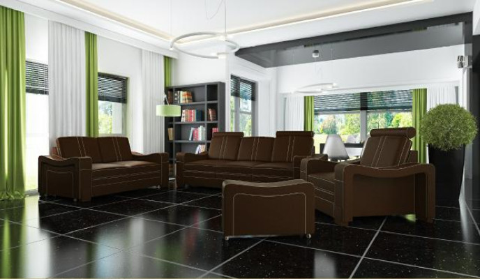 LEATHER SOFA made-to-measure SOFA SOF 3+2+1 USB COUCH Suite UPHOLSTERY SET new
