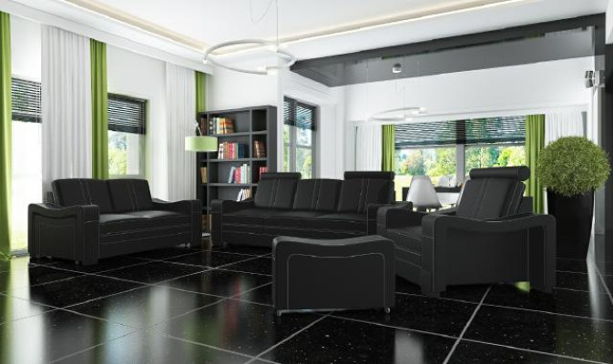 LEATHER SOFA 3+2+1 SOFA +USB Suite UPHOLSTERY SET DESIGN SOFA Sofa set NEW