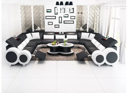 Corner sofa U-shape Modern sofa Leather sofa Couches Upholstery Designer Sofas Suite