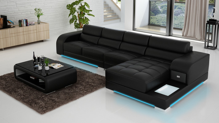 Leather sofa sofa couch living landscape corner modern corner sofa design suite
