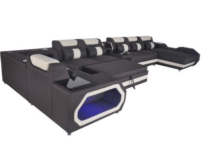 Luxury Sofa Corner sofa Modern Living landscape Sofas Couch Corner suite + Light + USB