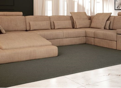 U-shape Upholstery Couches Textile Design Illuminated Living landscape Corner sofa Sofa Couch