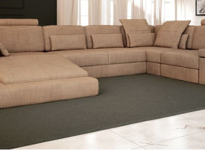 U-shape Upholstery Couches Textile Design Illuminated Living landscape Corner sofa Sofa Couch