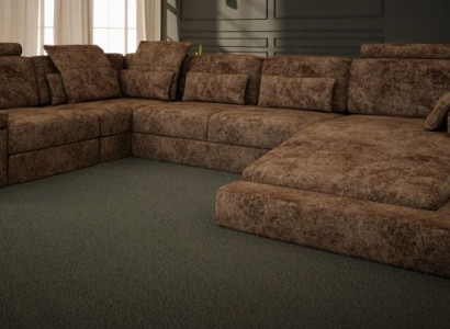 Corner sofa U-shape Sofa Couch Design Couch Textile Living landscape Bed function Fabric