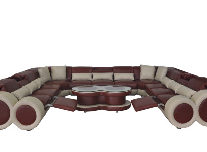 Living landscape Sofa Couch Upholstery Seat Corner Suite Designer Couches Sofas + USB