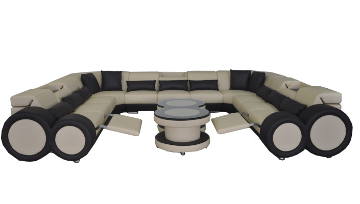 Living landscape Sofa Couch Upholstery Seat Corner Suite Designer Couches Sofas + USB