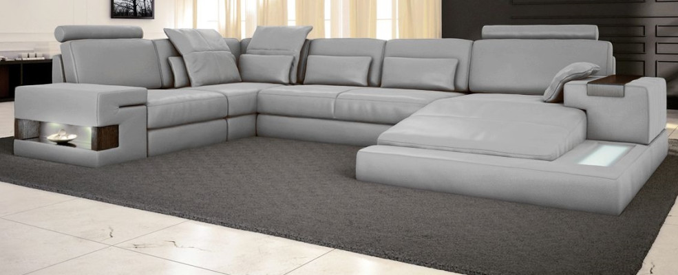 Sofa bed Couch Design Upholstery Textile Corner Living landscape Corner sofa Fabric U-shape