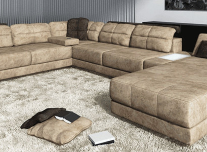 Living landscape Couch Upholstery Corner sofa Leather sofa Designer Sofa U-shape Couches new