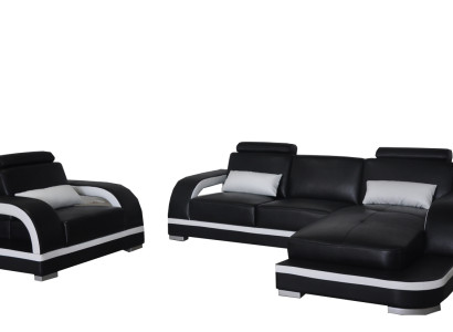 Corner Sofa Upholstery Couch Seat Corner Leather Suite Armchair L-shape Living landscape new