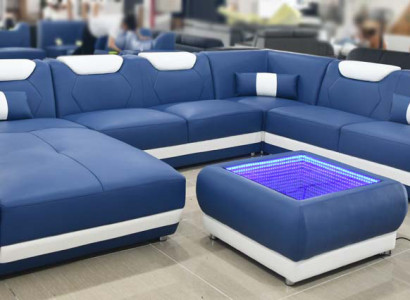 Sofas U-shape Corner sofa Upholstery Couch Leather Corner new Living landscape Designer Couch