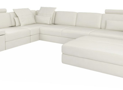 Designer Sofa Upholstery Couch Corner sofa with Stool Suite Living landscape L-shape