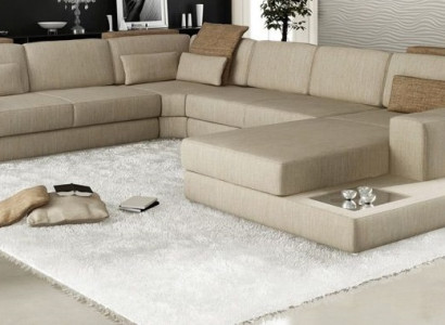 Living landscape U-shape Corner sofa Sofa Couch Upholstery Corner Beautiful XXL Fabric