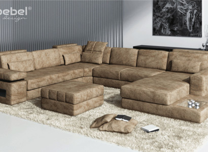Fabric U-shape Living landscape Upholstery Corner sofa Couch Leather Sofa Corner sofa Corner sofa