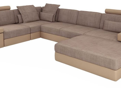Modern Sofa Corner Set L-shape Padded Seats Couch Living landscape Stool Furniture