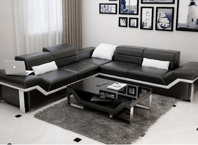 Leather sofa USB Living landscape Corner sofa Corner Suite Design Sofa Couch K5007B new