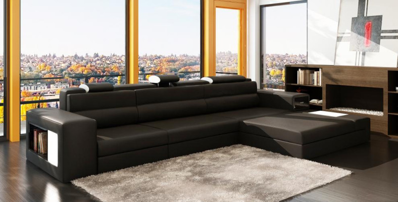 Designer sofa sofa with USB upholstery corner sofa suite living landscape leather sofa couch