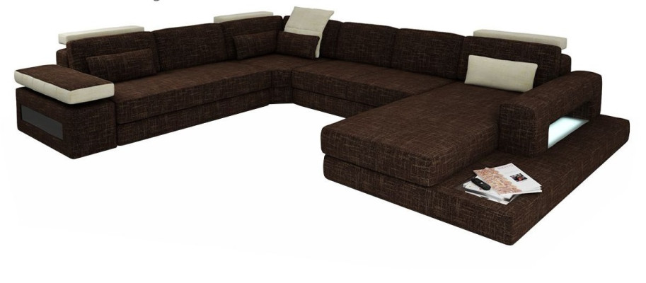 U-shape Couch Design Upholstery Corner Modern Sofas Textile Living landscape Corner sofa Fabric