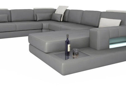 Sofas Gray new Sofa U-shape fabric sofa Couch Living landscape Design Modern Leather