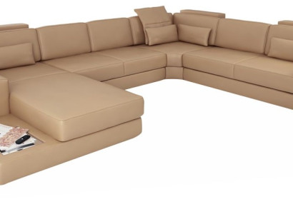 Living landscape U-shape Design Modern Sofa Couch Corner sofa Leather Upholstery new