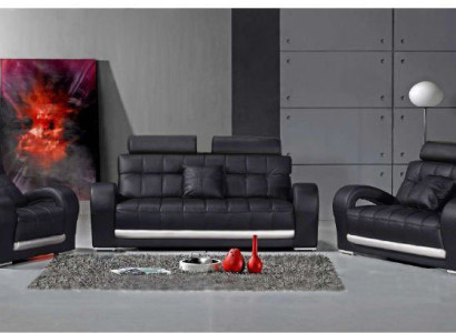 Leather sofa with USB Living landscape 3+2+1 Seater Suite Design Modern Sofa B2023