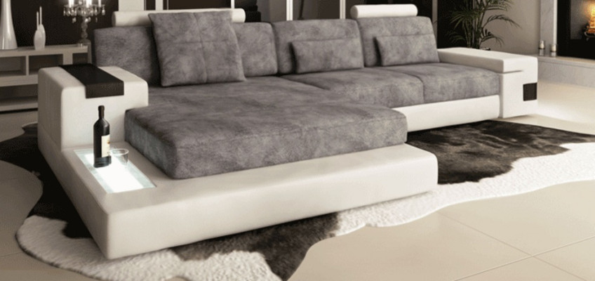 Corner sofa Living room L-shape Upholstery Sofa Textile Leather Design new Modern