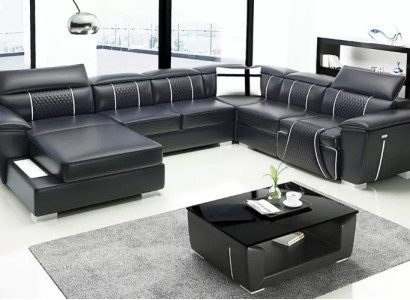 Design Couch Corner sofa Corner suite Sofa Sofas Couches Table 2-piece. Living landscape