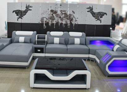Leather Sofa Sofa Modern Upholstery Leather Living landscape Design Corner sofa Couch Textile
