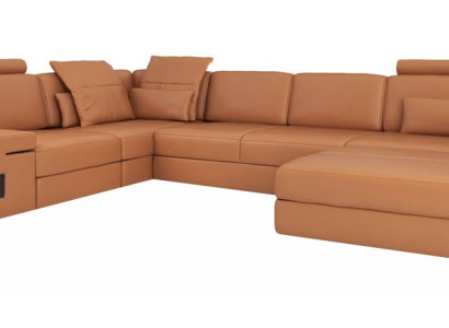 Modern Luxury Sofa Corner Set L-shape Upholstered Leather Furniture Leather Sofa