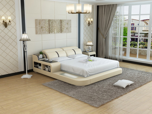 Waterbed Hotel Double bed Beds Complete Leather bed Water + USB Upholstered bed
