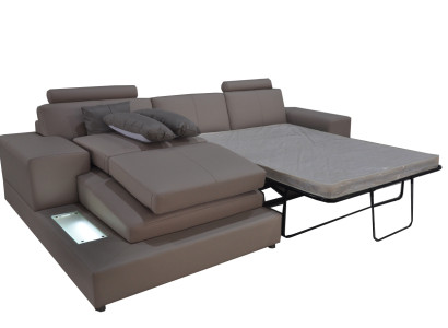 Leather Couch Living landscape Suite Design Modern Sofa with USB, Sleeping Couches