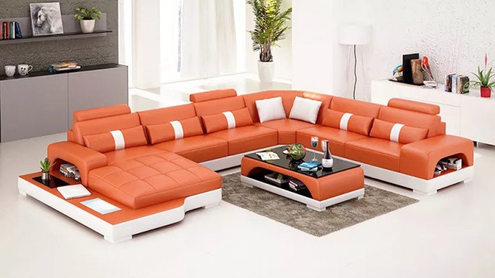Corner suite Sofa Upholstery Corner group Living landscape Leather sofa Couches sofas U-shape