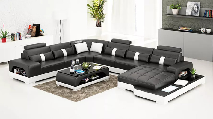 Corner suite Sofa Upholstery Corner group Living landscape Leather sofa Couches sofas U-shape