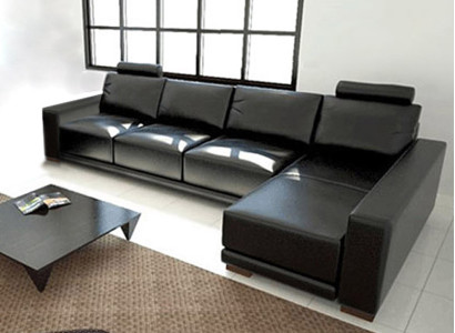 Leather sofa Couch Living landscape Corner sofa Corner Suite Design Modern Sofa A1121C
