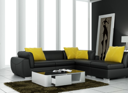 Leather sofa Couch Living landscape Corner sofa Eck Suite Design Modern Sofa F3014 new