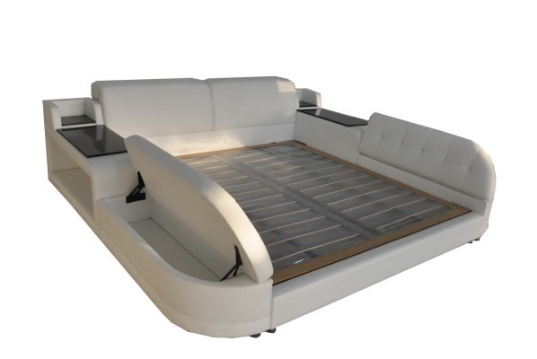 Design Luxury Bed Upholstery Marriage Hotel Modern Beds Leather 140/160/180/200 LB8820