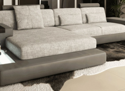 Design Sofa Couch Corner Upholstered furniture Living room L-shape Modern Elegant Textile Fabric