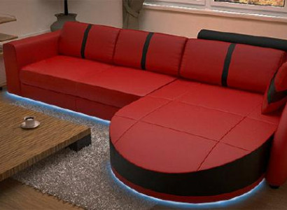 DESIGNERSOFA Sofa bed LEDERCorner sofa with USB LEDERSOFA Corner sofa with Bed function