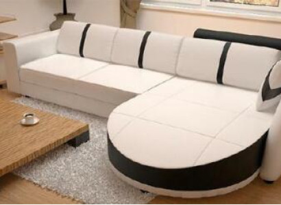LEDERSOFA Corner sofa with Bed function DESIGNERSOFA Sofa bed LEDERCorner sofa with USB