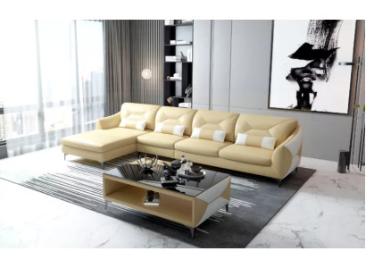Corner sofa Upholstery Corner sofa L-shape Modern Coffee table Sofa Living landscape 2-piece. new