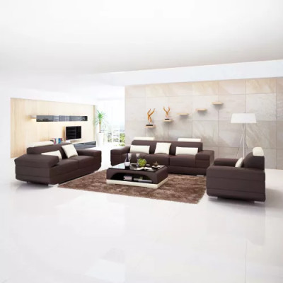 Design Sofa set Sofa 321 Seater Coffee table Sets Leather Set Group 4pcs