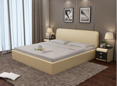Waterbed Hotel Double bed full leather bed, padded waterbed LB8836