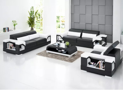 Sofa set 321 Seater Coffee table Living landscape Leather sofa Modern sofa Couch