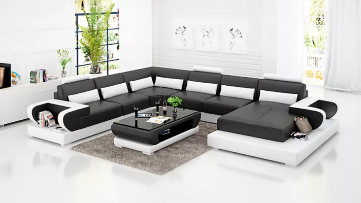 Corner sofa Upholstery Upholstered corner U-shape Coffee table Modern sofa Living landscape new