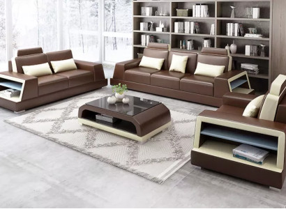 Sofa set 321 Seater Coffee table Leather sofa Modern sofa Couch Living landscape